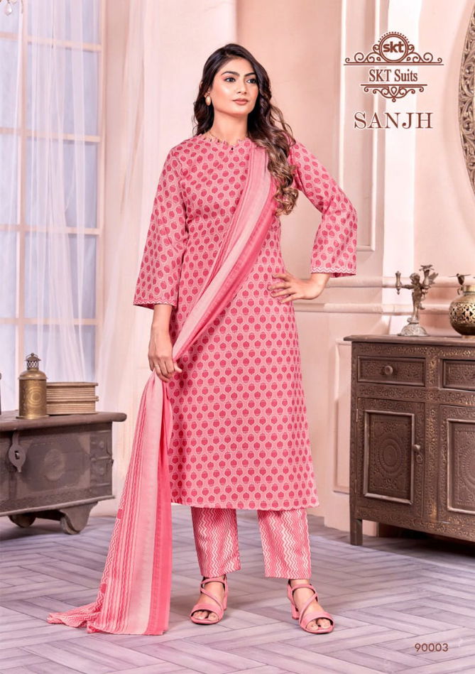 SKT Sanjh Digital Printed Cotton Dress Material Wholesale Clothing Suppliers In India